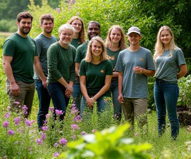 Équipe VertTonde en action dans un jardin lyonnais